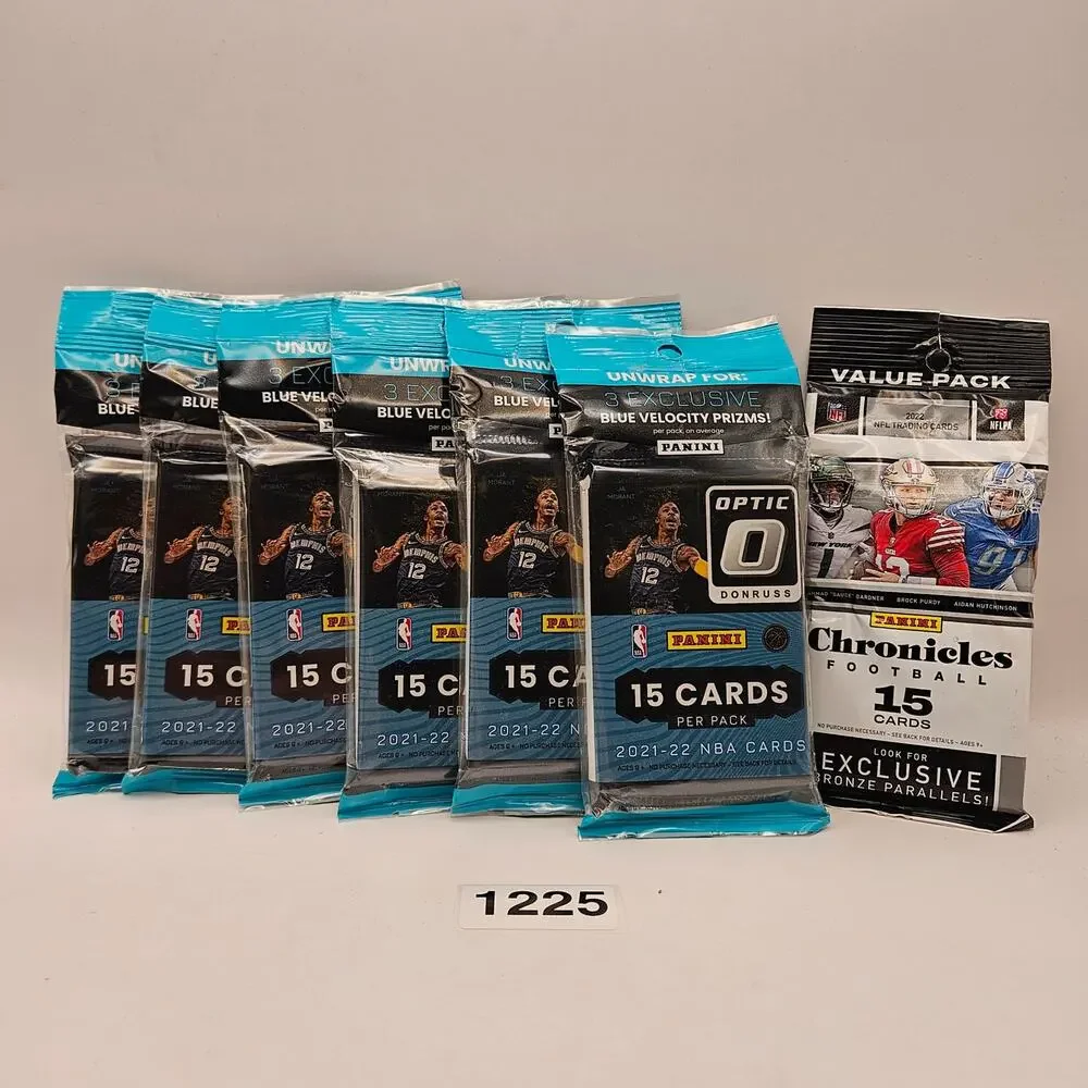(6)2021-22 OPTIC NBA BASKETBALL +(1)2022 CHRONICLES FOOTBALL CARD PANINI COMBO